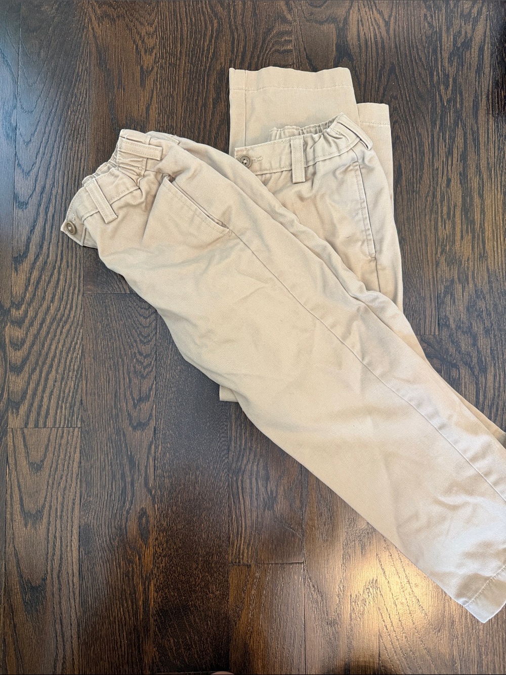 Lands end boy uniform chino size 6 set of 2 adjustable waist
